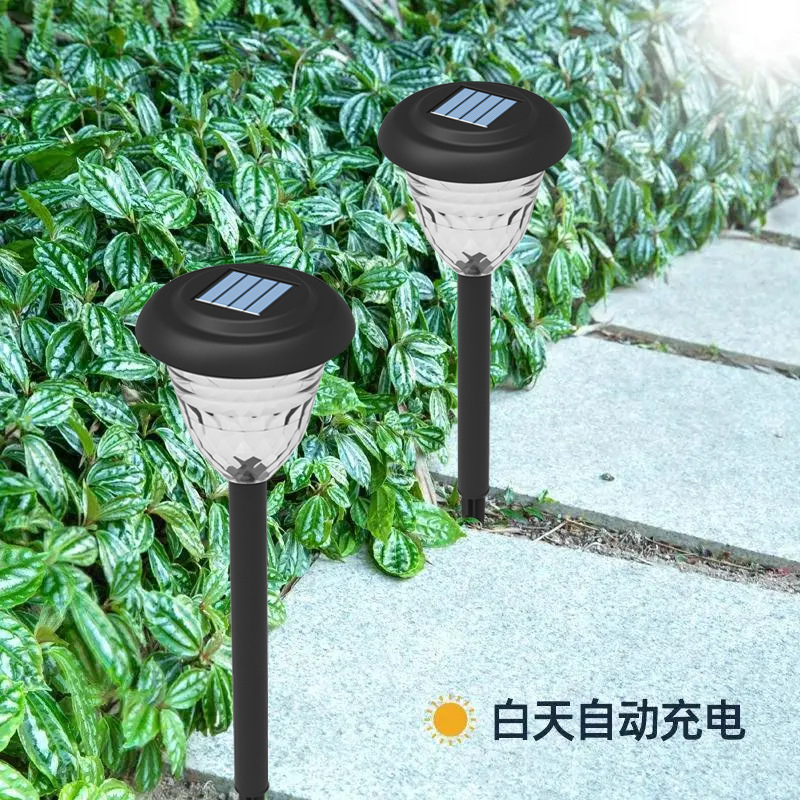 Cross-border new solar light and shadow lawn light, courtyard garden landscape ground insert light, outdoor waterproof LED seven-color light Specification drawing