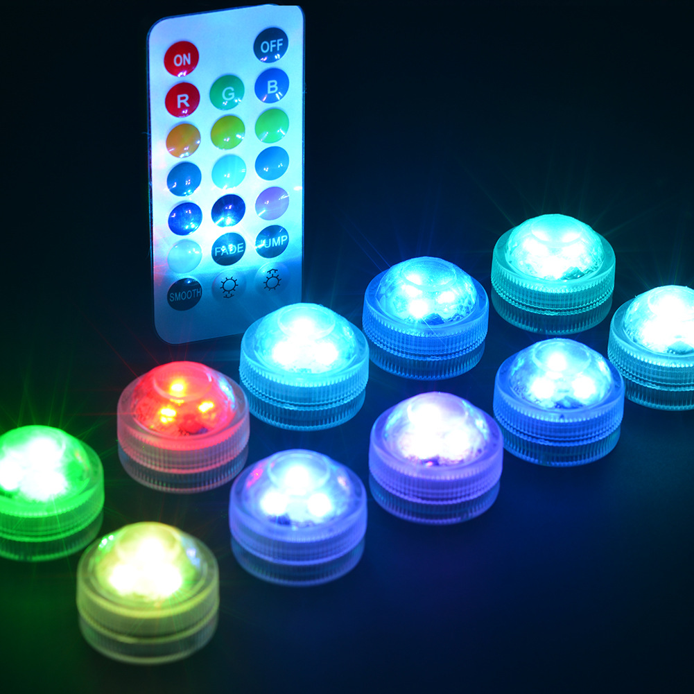 Factory price supply of three-lamp remote-controlled waterproof candle lamps, fish tank lamps, diving candle lamps and waterproof candle lamps full figure
