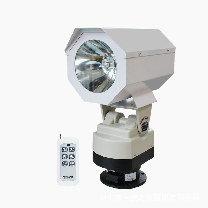 Prison searchlight 1000w high-power remote wireless control automatic rotating patrol ultra-bright spotlight 220V Item Picture