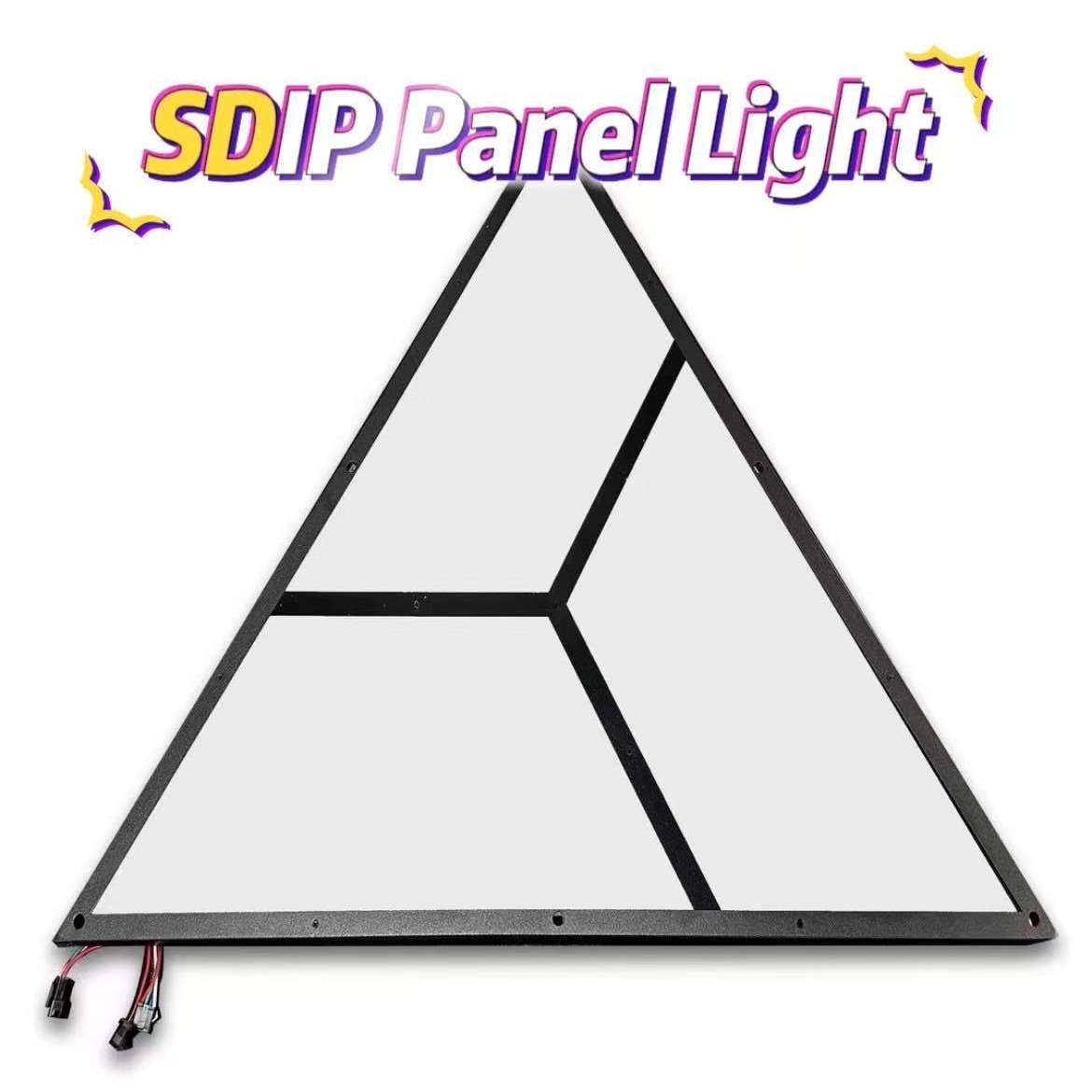 LED full-color triangular background lights, triangular decorative wall lights, restaurant and bar splicing pixel iridescence Item Picture