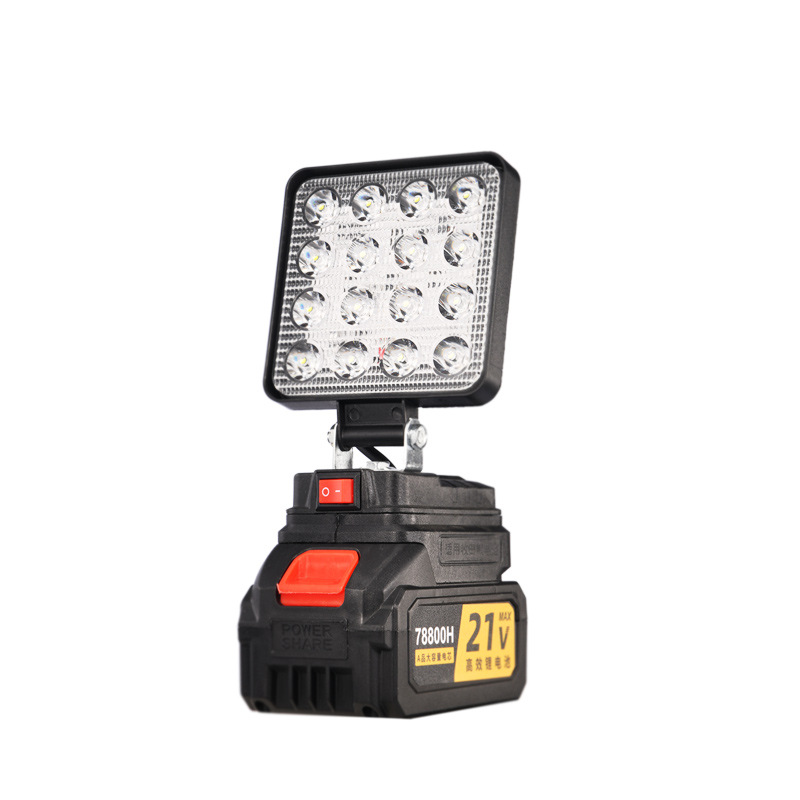Factory direct supply of high-intensity long-range led lights for construction sites, small outdoor camping lighting fixtures, tools, and universal lithium battery lamps details Picture