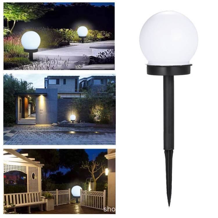 Cross-border e-commerce courtyard decorative landscape light, 10cm round ball light, outdoor lawn light, ground-mounted solar bulb light Specification drawing