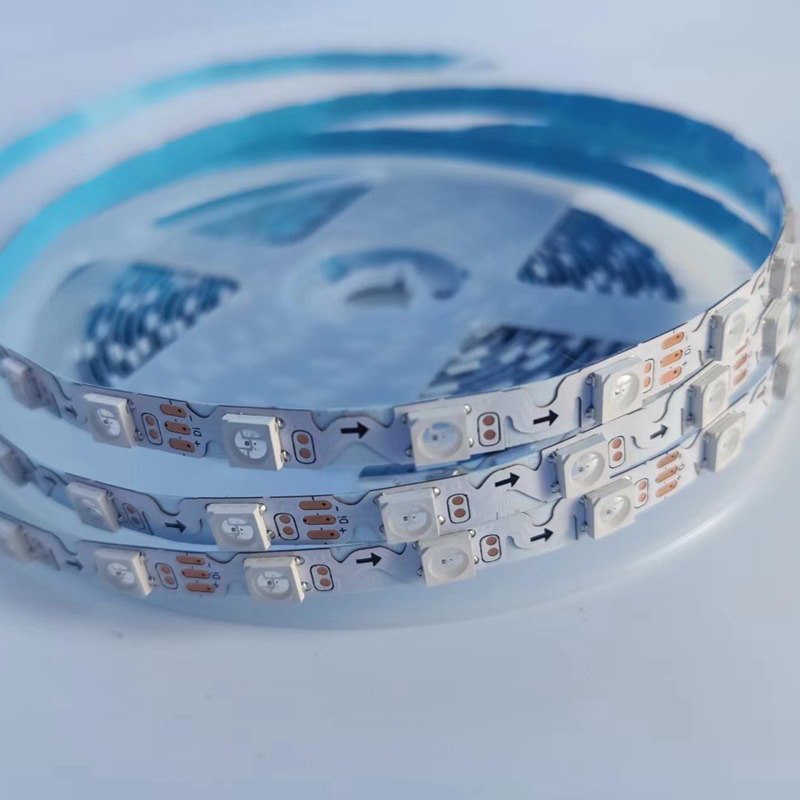 S-shaped 6mm full-color light strip, 60 lights, 6812 single-point single-control high-brightness copper bracket, illuminated characters, color-changing running horse light strip full figure