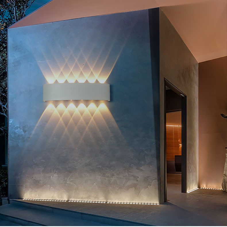 Cross-border ultra-thin led outdoor wall lamps, human body sensor lamps, indoor living room and bedroom bedside lamps, waterproof garden lamps Specification drawing