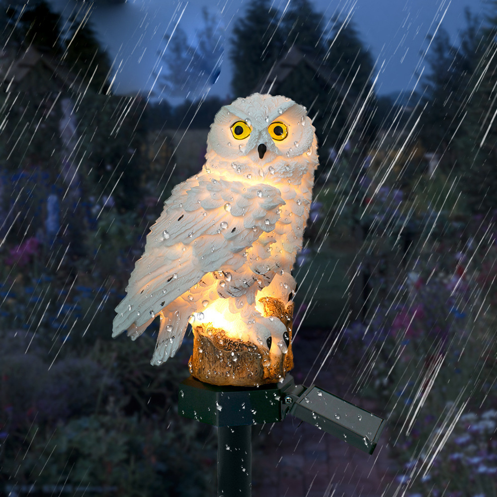 The manufacturer supplies solar LED resin owl resin animal lamp series Application Scenario