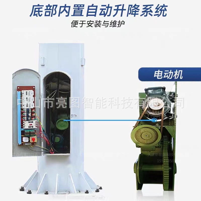 Height-adjustable high mast lights: 18 meters, 25 meters, 30 meters. Square stadium floodlights, port stadium floodlights, stations, airports Specification drawing