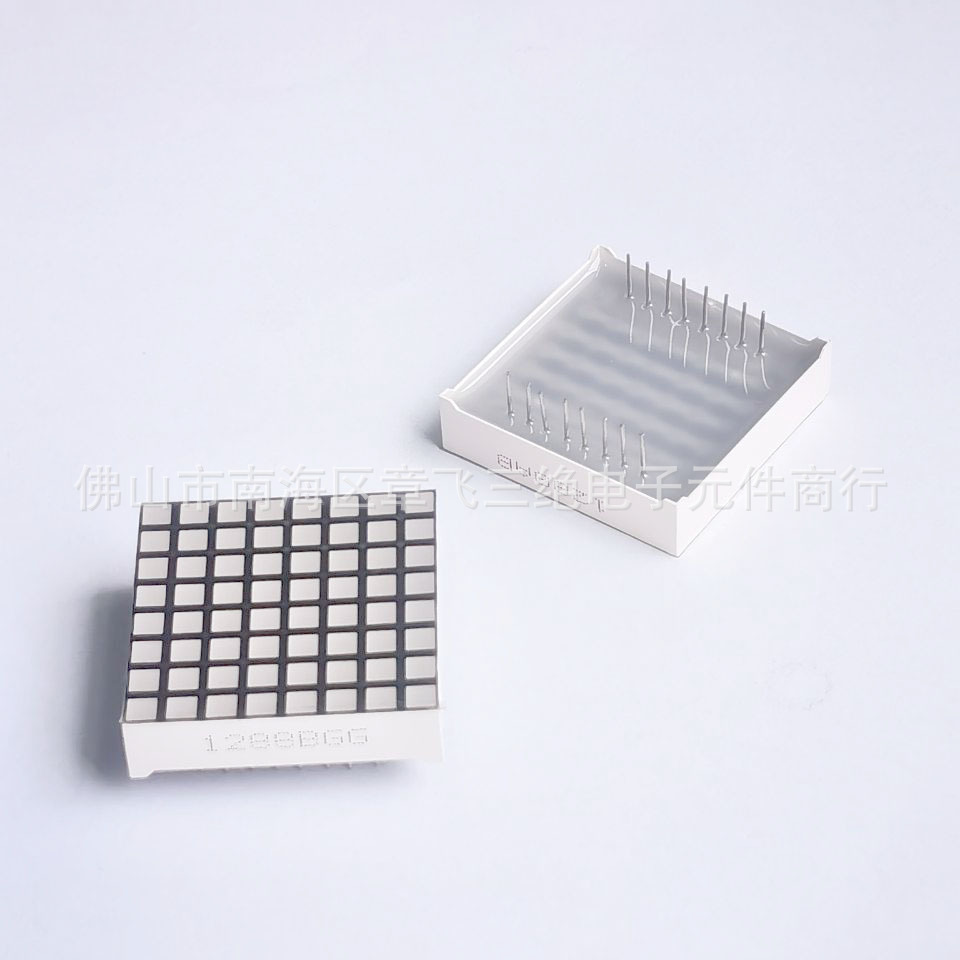 8*8 dot matrix led digital tube F3MM1288 dot matrix red led dot matrix digital tube display screen dot matrix tube Specification drawing