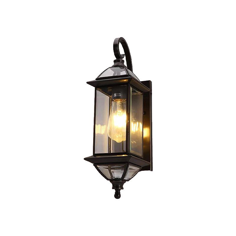 Cross-border Amazon outdoor wall lamps, waterproof American courtyard, retro villa corridor lamps, outdoor all-copper gate wall lamps Item Picture