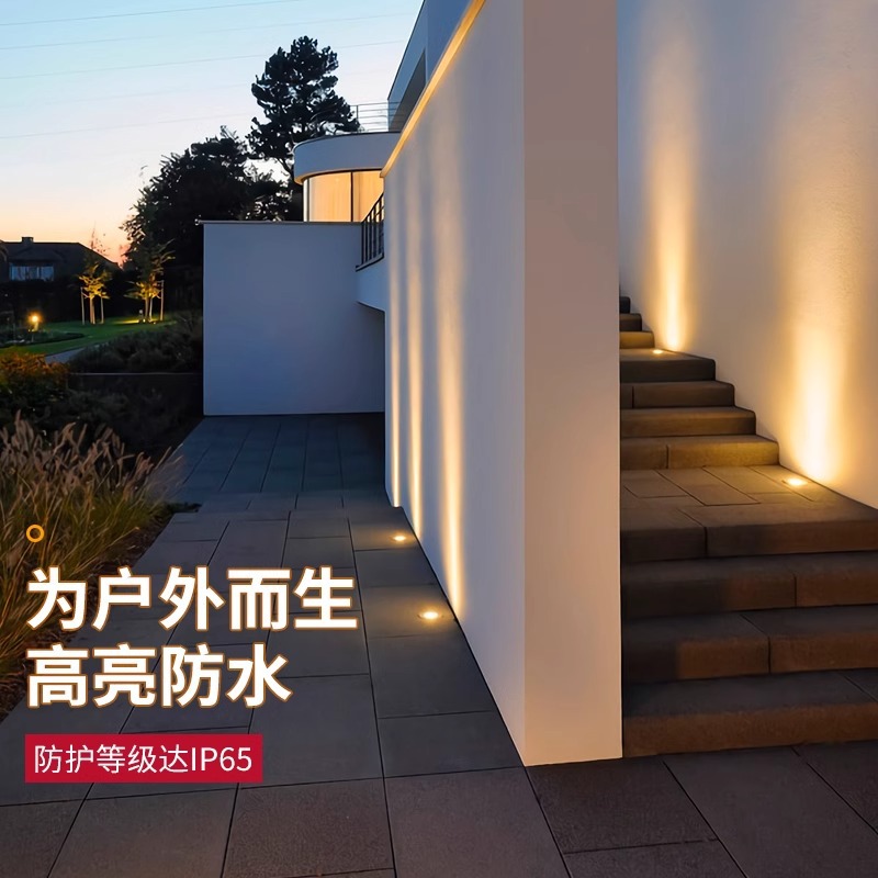 Embedded ultra-thin ground light led outdoor waterproof park square step tread ground spotlight lawn courtyard Application Scenario