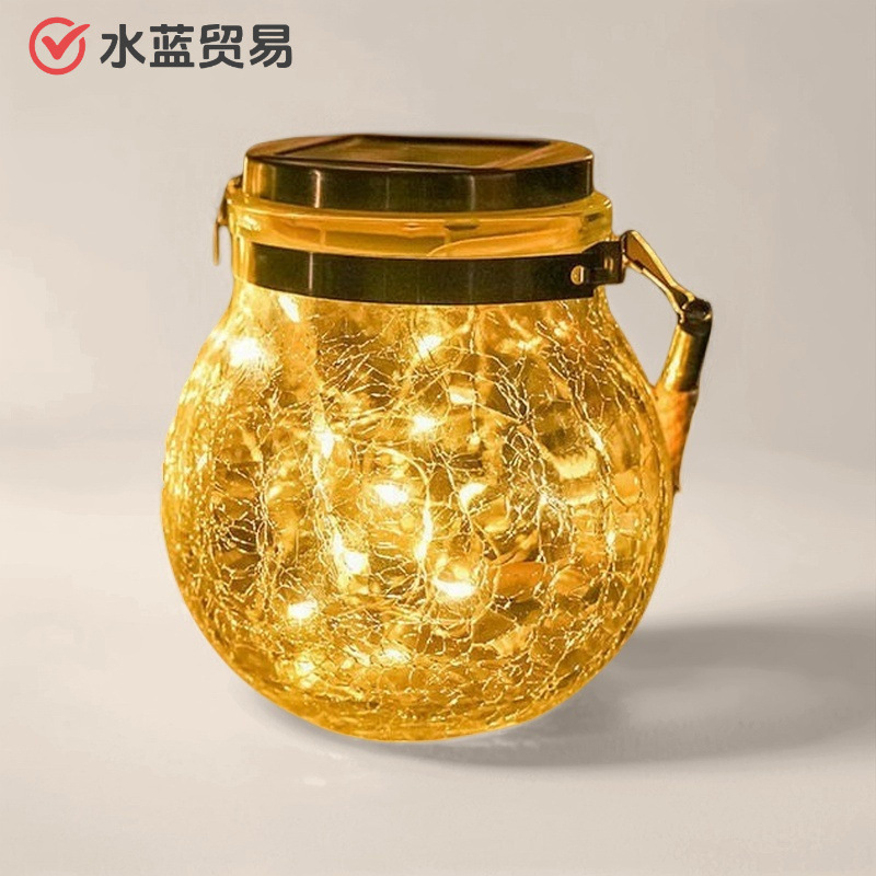 Solar crack lights, courtyard LED sensor night lights, outdoor camping garden floor hanging tree decorative atmosphere lights Application Scenario