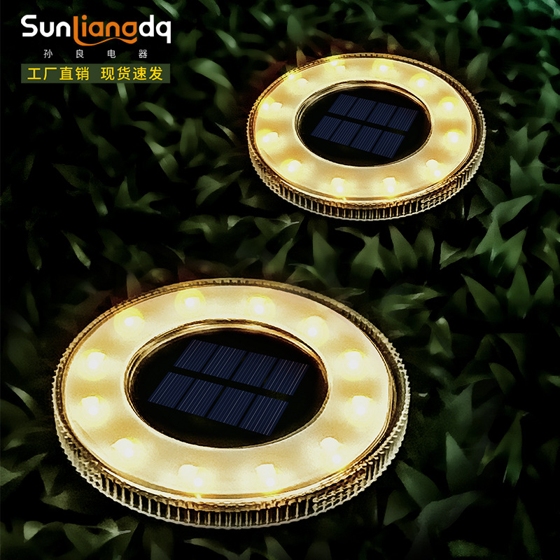 Cross-border new 12LED buried light, solar ground plug, outdoor courtyard garden light, lawn light and landscape light in stock details Picture