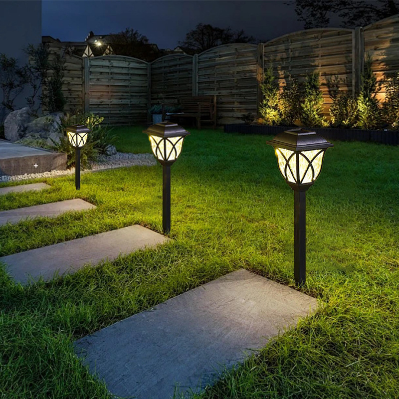 Solar-powered outdoor lawn lights, villa courtyard garden sensor atmosphere lights, home decoration waterproof landscape ground insert lights details Picture