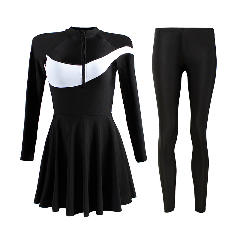 Long-Sleeved And Long-Pants Diving Suits, Sports Surfing Suits, Slimming Swimsuits That Hide The Belly, Women's Hot Spring Swimming Swimsuits Item Picture