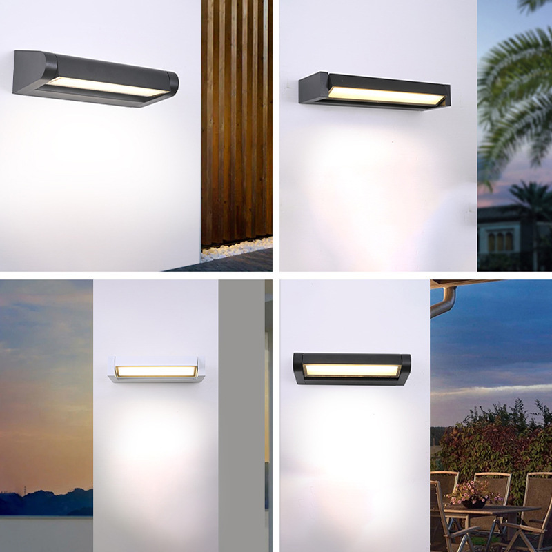 Adjustable Angle outdoor waterproof wall lamp, garden wiring type wall lamp, simple and elegant aluminum wall lamp Application Scenario