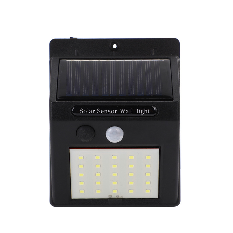 Human body sensor solar wall lamps, garden wall lamps, sun protection outdoor lighting lamps, staircase lamps, street lamps Specification drawing