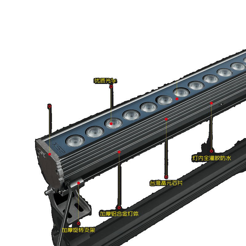 LED wall-washing lights, outdoor waterproof and cold-resistant line lights, wedding advertising signboard lighting, wall building and bridge lighting Item Picture