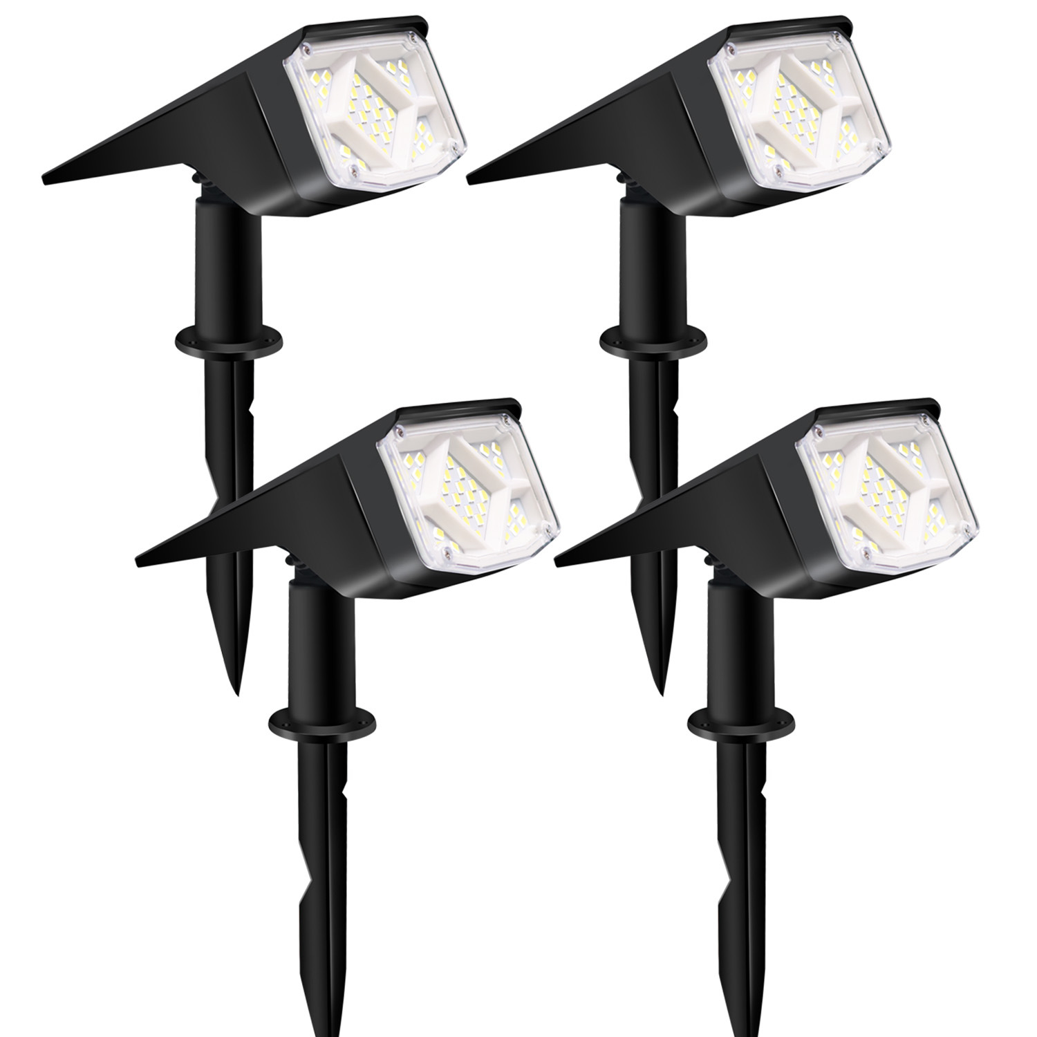 New outdoor solar spotlights with 38LED high-brightness spotlights for courtyards, gardens, roads, trees, decorations and lawns Item Picture