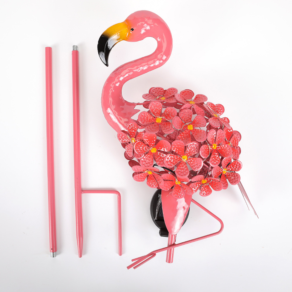 Cross-border solar flamingo lawn lights, ground insert lights, landscape lights, decorative outdoor villa garden courtyard lights Application Scenario