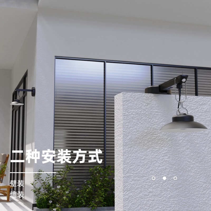 New split solar chandelier LED lamp, high-brightness retro bulb lamp, outdoor waterproof solar garden lamp details Picture