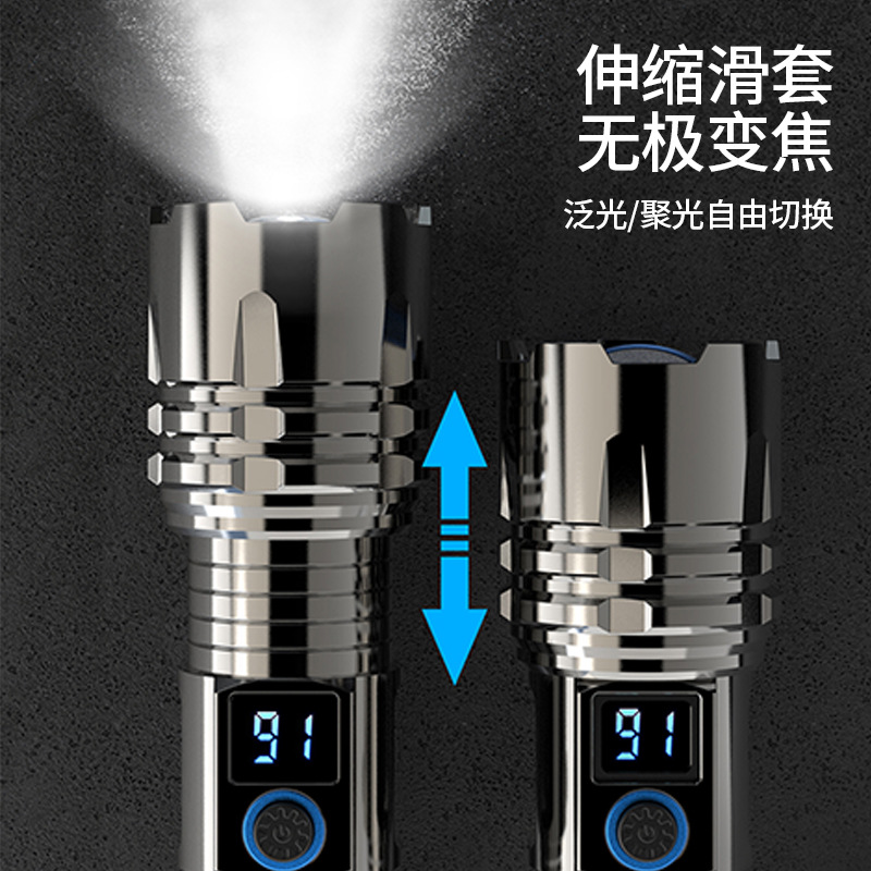 The powerful spotlight cannon is a portable, rechargeable, long-lasting, waterproof and flood-proof flashlight specifically designed for outdoor camping and survival details Picture