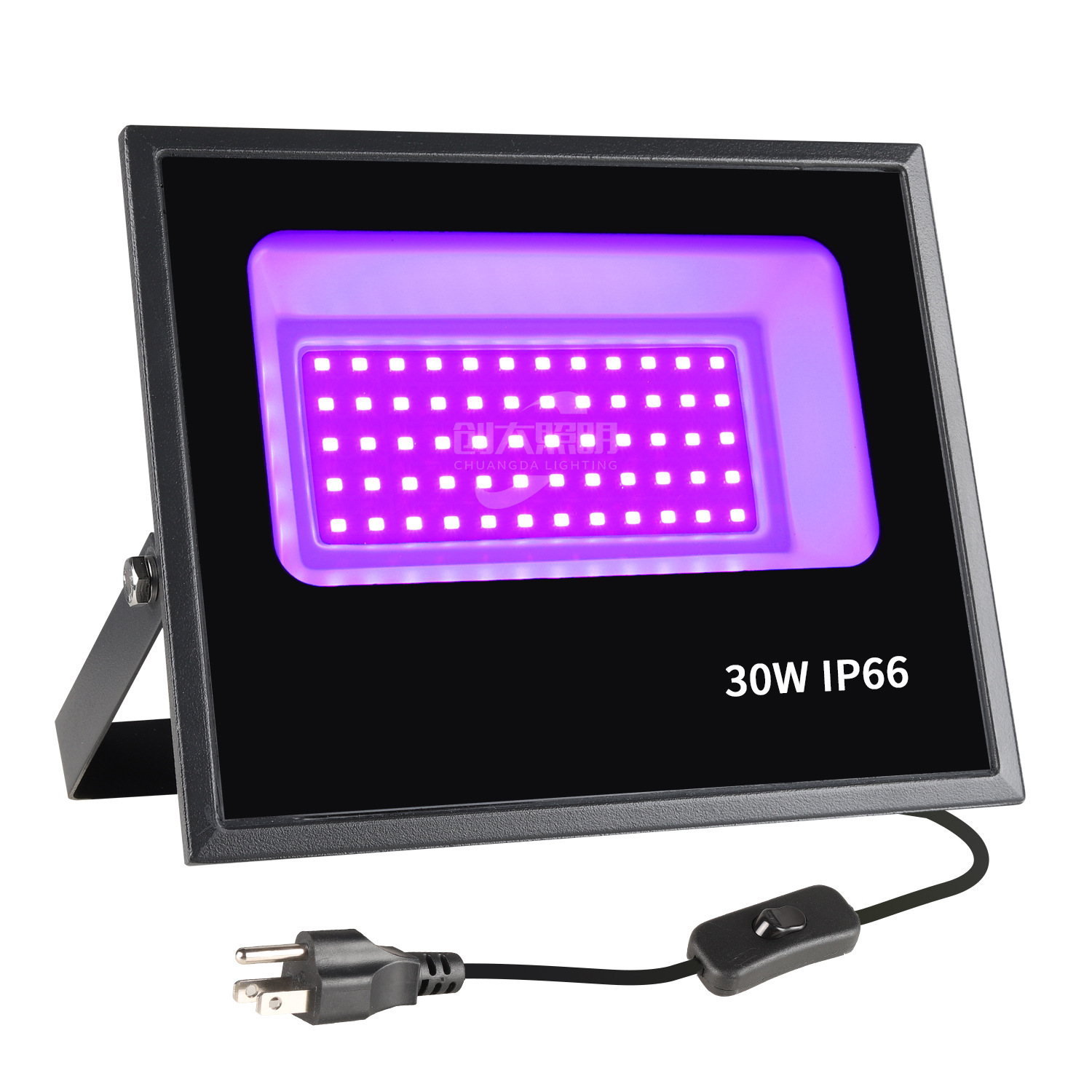 Exclusive Amazon UV floodlight for outdoor waterproof IP66 Halloween haunted house 395nm wide-voltage floodlight Item Picture