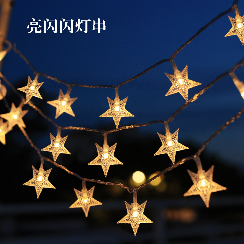 Solar outdoor lights, courtyard household light strings, outdoor waterproof terrace garden led ambient light strips, hanging tree color lights Specification drawing
