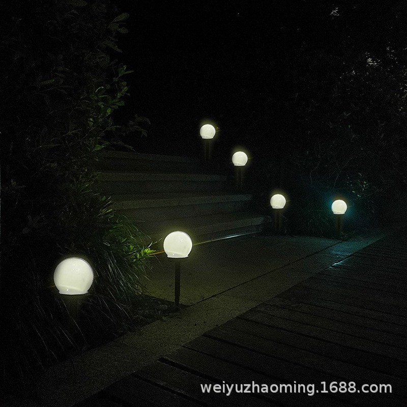 Solar-powered corrugated ball solar lamps, outdoor garden lamps, automatic lighting at dark, waterproof lawn lamps, ambient lamps Specification drawing