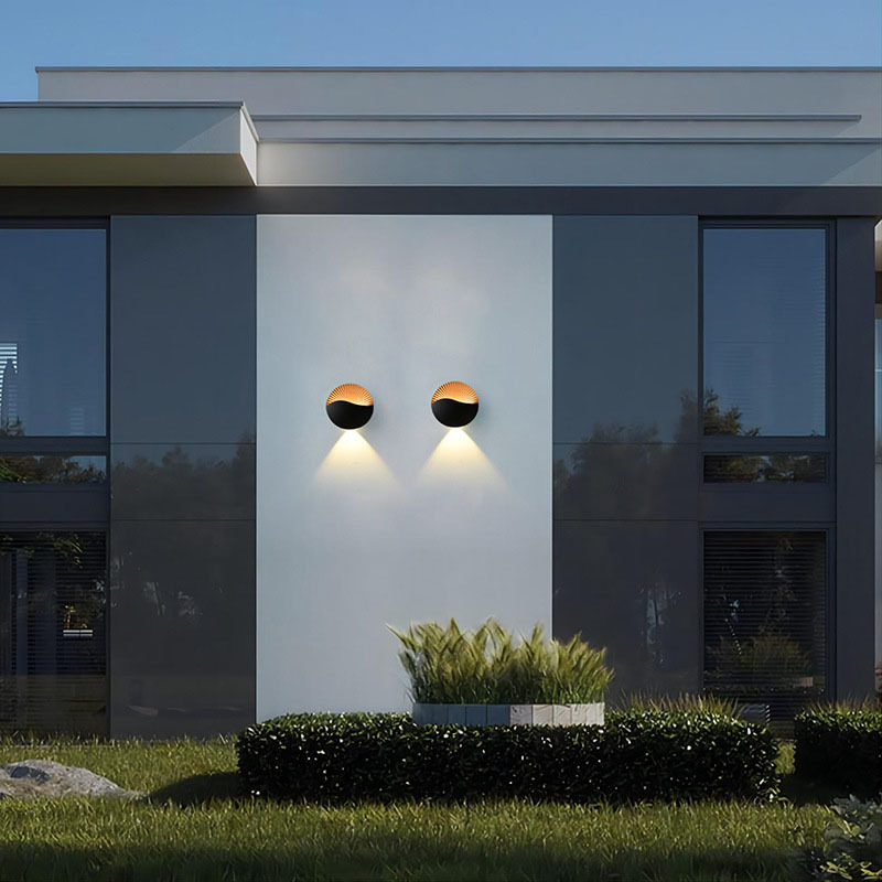 Household waterproof wall lamp, modern outdoor simple led dimming, illuminated corridor, staircase light, villa garden Specification drawing