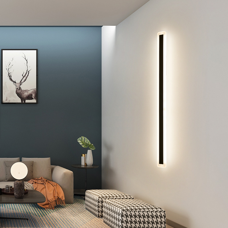 Outdoor wall lamps, waterproof garden lamps, minimalist long strip lamps, LED simple wall-washing lamps, modern villa entrance wall lamps Specification drawing
