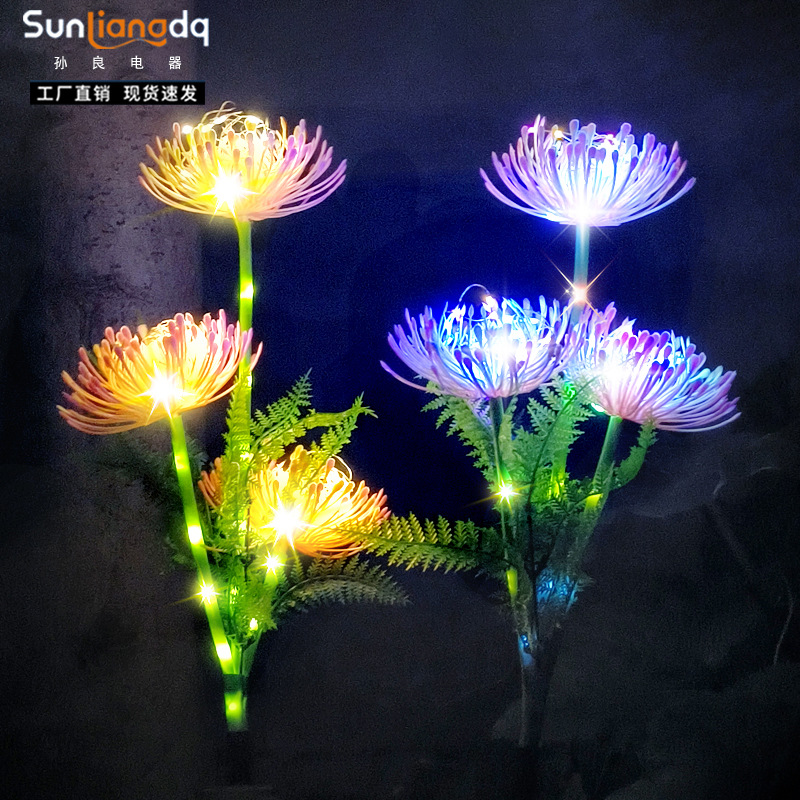 Sun Liang's new solar-powered Red spider lily lantern, a simulation lantern decoration prop, wedding decoration, and wedding lighting guide full figure