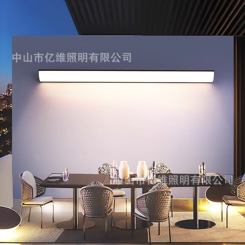 Long outdoor waterproof wall lamps, corridor staircase door lamps, outdoor balcony corner lamps, simple sunroom wall lamps details Picture