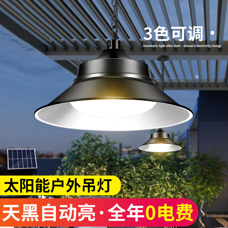 Solar chandelier, outdoor waterproof garden lamp, home garden villa ultra-bright indoor lighting, outdoor led street lamp full figure