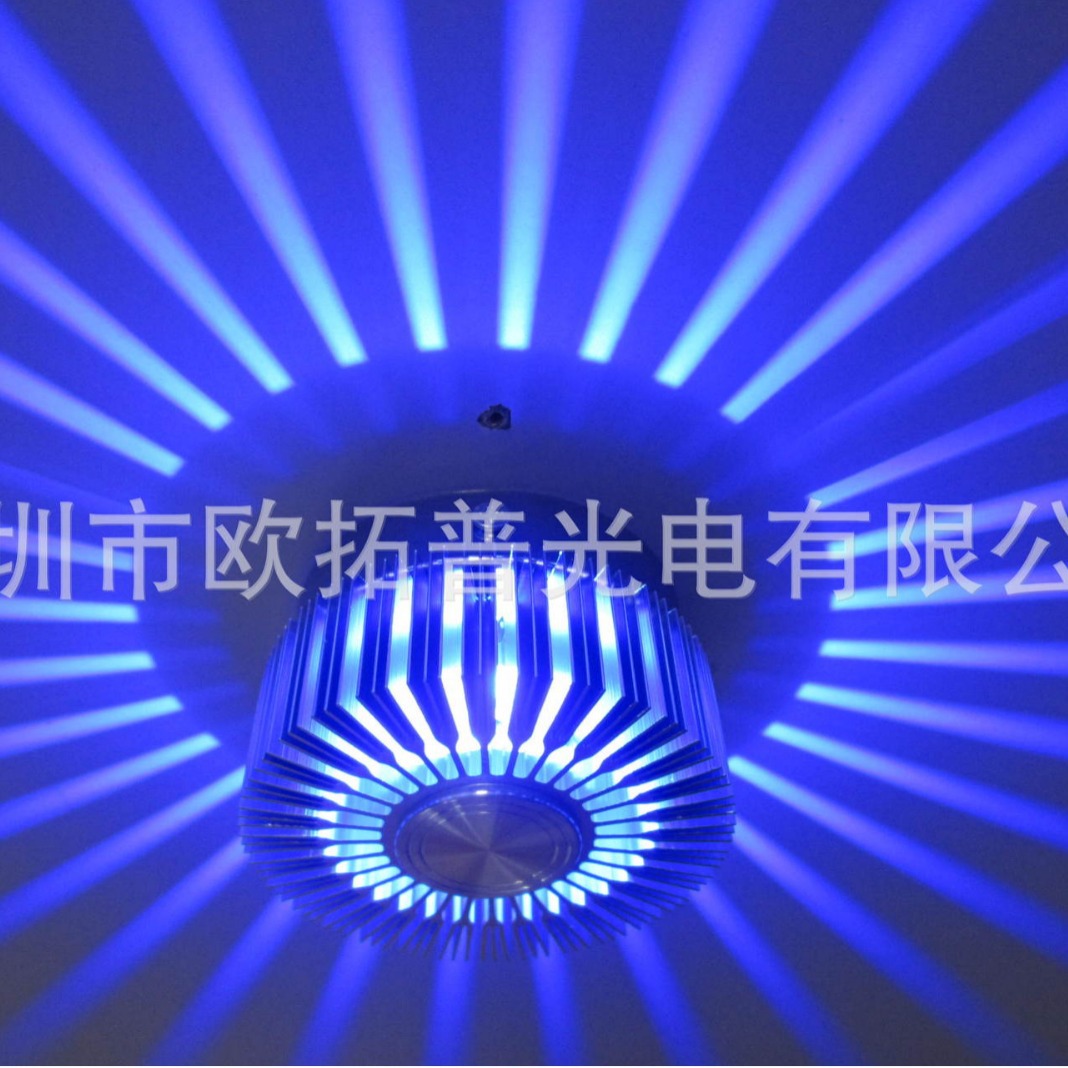 Modern and simple seven-color led sunflower wall lamp with remote control features details Picture