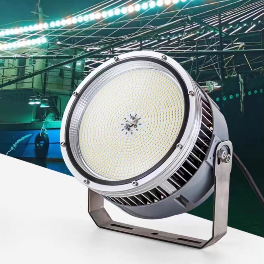 LED fish collection lights 1000W, 1200W, raft fishing fish attraction lights, Marine fish attracting and fishing lights, blue light sea fishing and night fishing fish gathering lights details Picture
