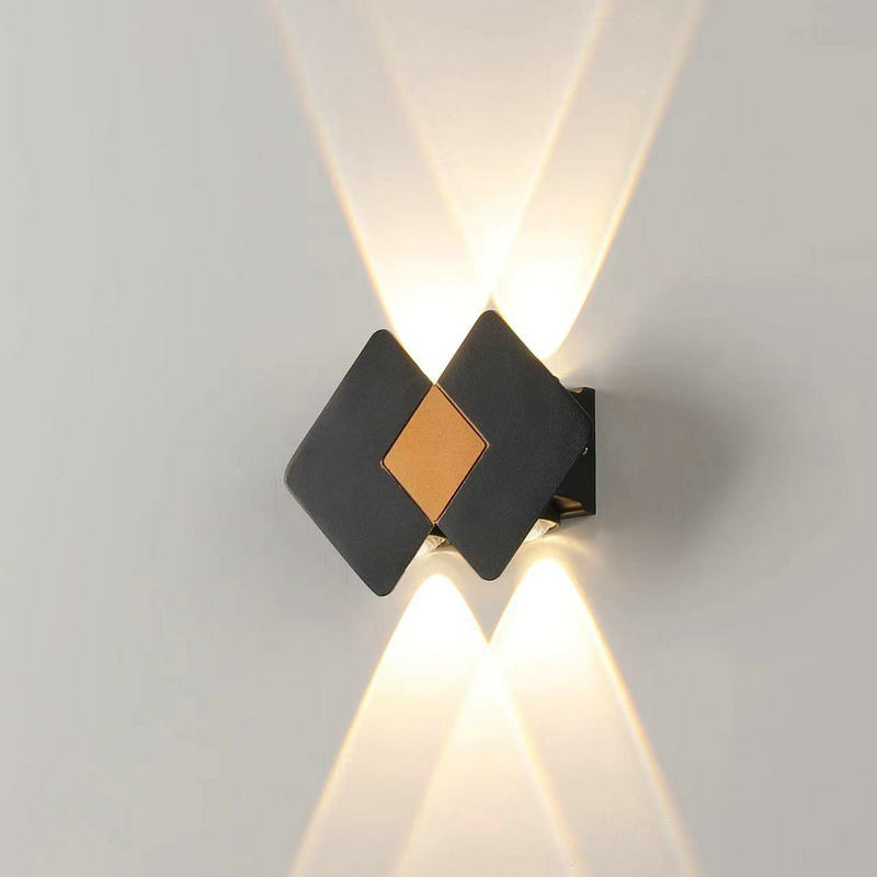 2023 New outdoor waterproof wall lamp, modern and simple living room led upper and lower double-head staircase, corridor and balcony wall lamp details Picture