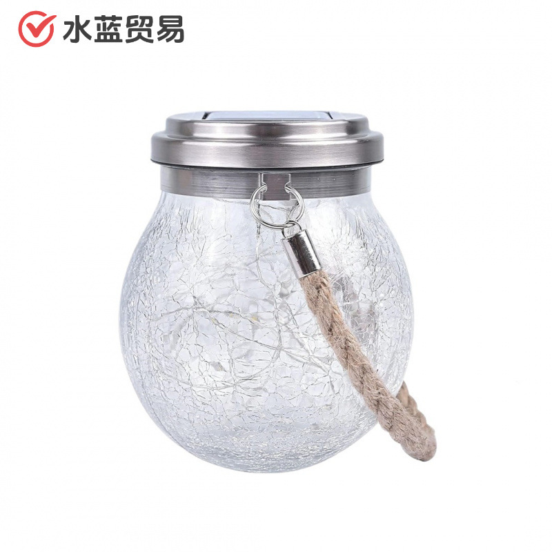 Solar crack lights, courtyard LED sensor night lights, outdoor camping garden floor hanging tree decorative atmosphere lights Item Picture