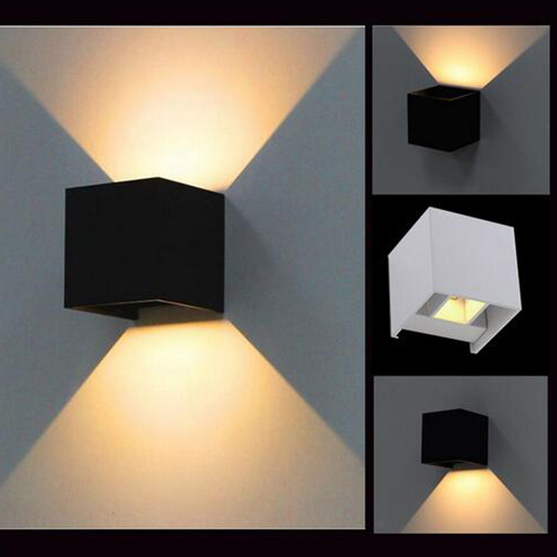 Nordic minimalist LED outdoor wall lamps, waterproof door, exterior wall, courtyard, bedroom, bedside, corridor, living room, adjustable Angle Application Scenario