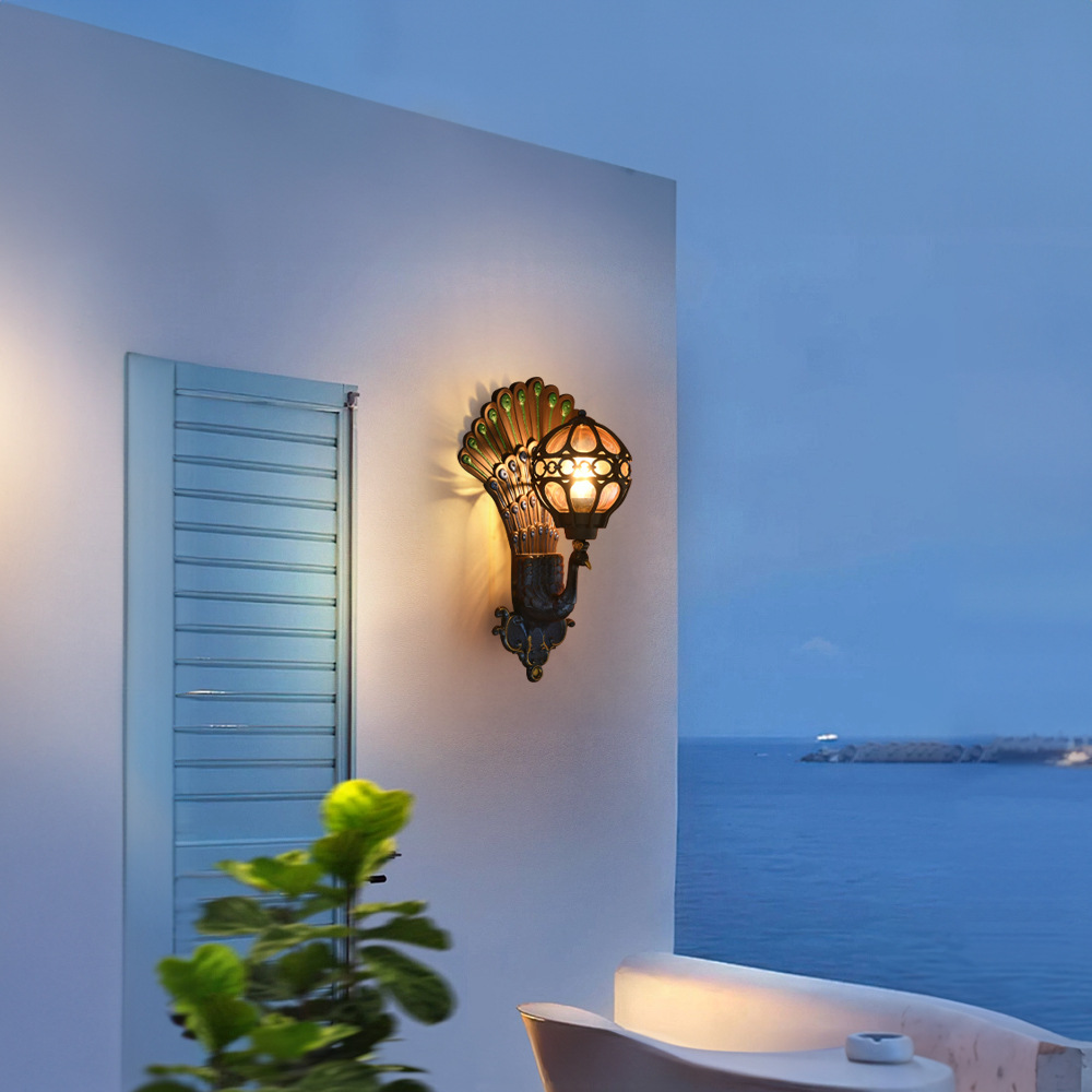 Outdoor wall-mounted wall lamps, waterproof creative corridor, passageway, villa landscape, courtyard, terrace, garden, gate, bedroom Application Scenario