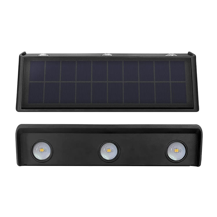 Solar-powered outdoor aluminum alloy wall lamps, courtyard lamps, garden lamps, lighting lamps, balcony wall-washing super-bright high-power spotlights Item Picture