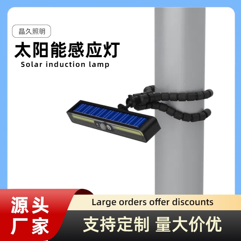 Cross-border solar lighting fixtures, waterproof solar octopus lamps, outdoor solar sensor lamps, wall Meihua lighting fixtures full figure