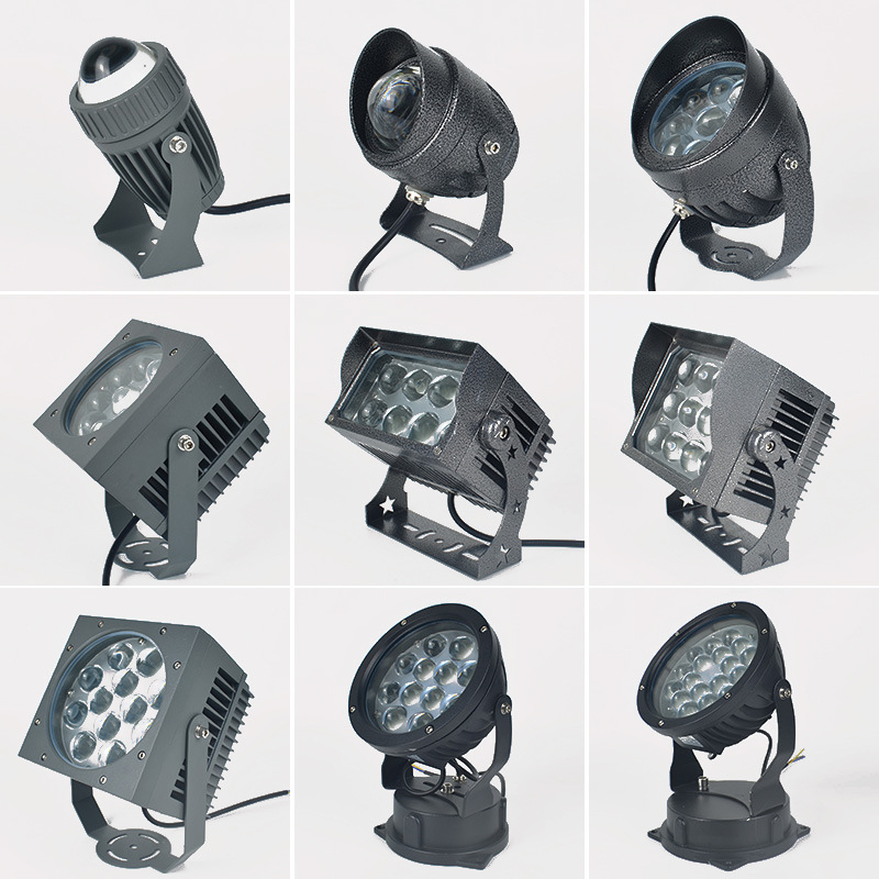 A beam of led outdoor waterproof CREE narrow light projection condenser outdoor wall-washing light, seven-color floodlight Specification drawing