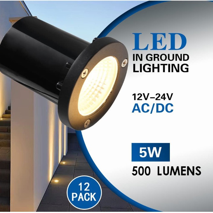 Black die-cast surface cover of ground lamp, 5W, 7W, 10W ground lamp, RGBW landscape lamp, garden lamp, tree lighting lamp, ground plug lamp Specification drawing
