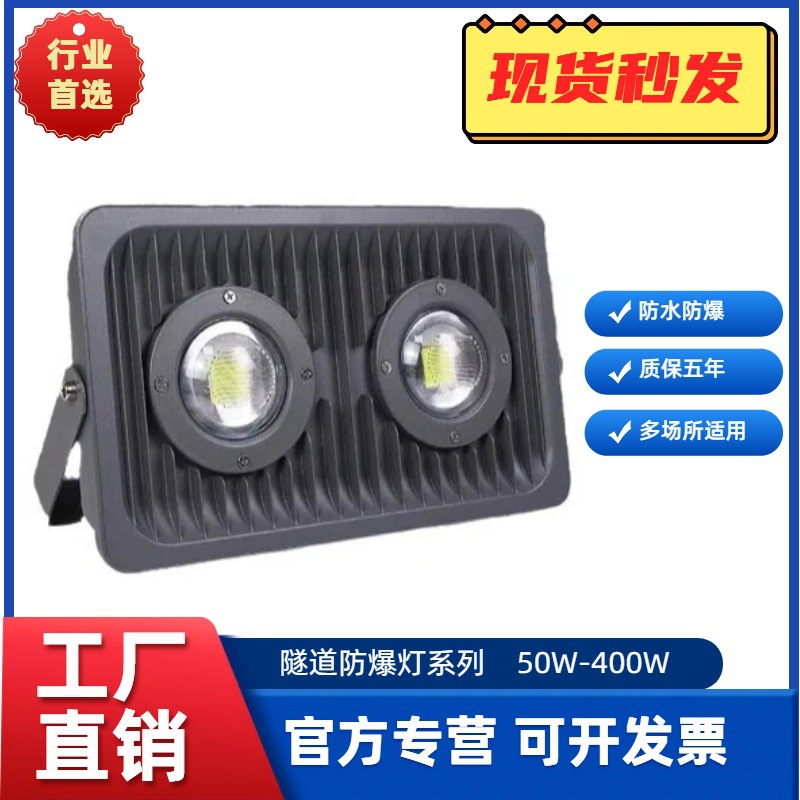 led tunnel explosion-proof lamp, low-voltage outdoor mining construction site 36V-220V, warehouse maintenance-free ultra-bright lighting floodlight full figure
