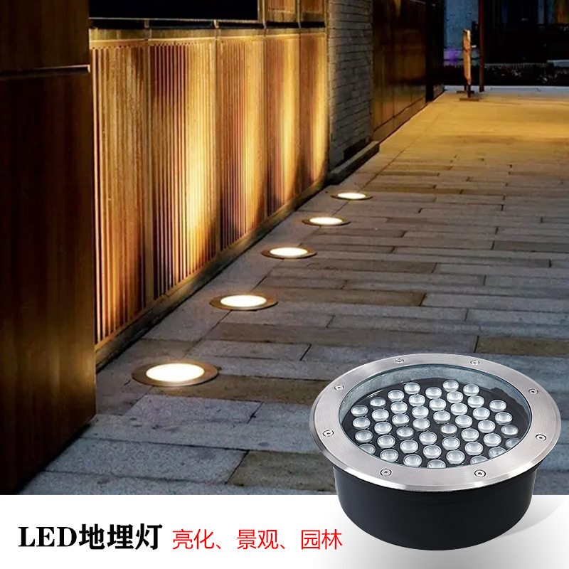 led ground lights, embedded ground lights, outdoor waterproof lawn lights, spotlights, floor lights, garden ground lights, landscape lights Specification drawing