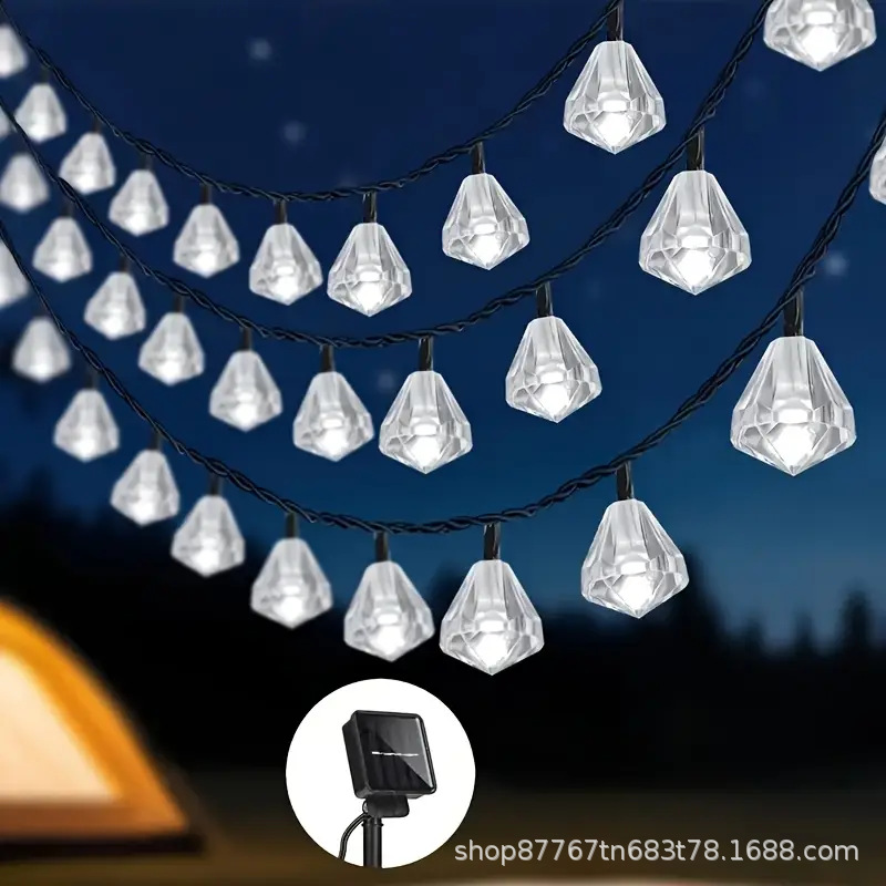 LED color light strings, solar lights, holiday Christmas outdoor waterproof garden decorative lights, starry sky light strings full figure