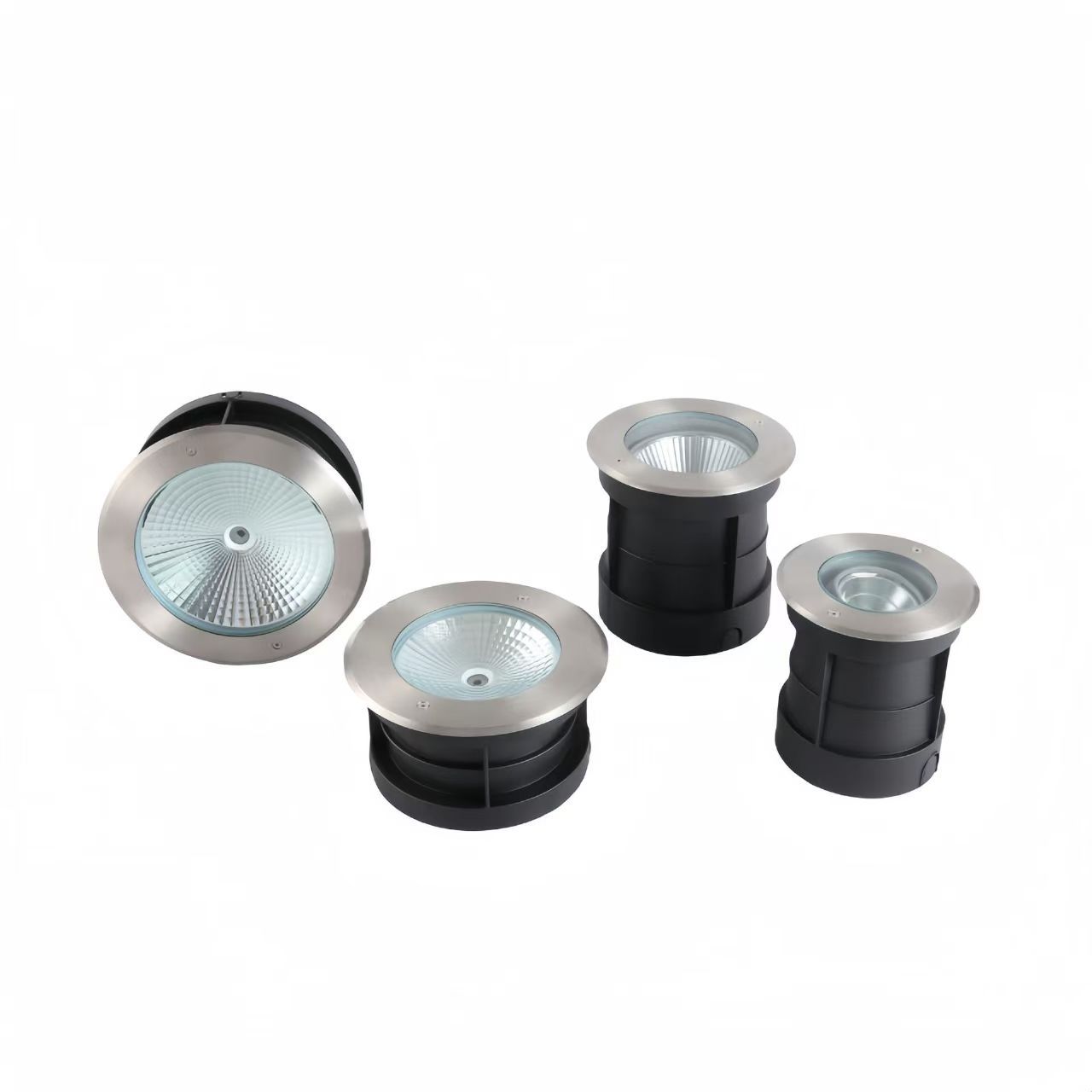 Factory direct sales of 18W outdoor waterproof LED high-power embedded ground lights, square circular seven-color buried lights Specification drawing