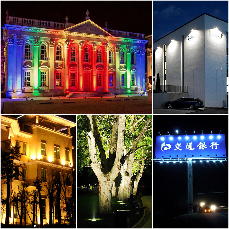 Billboard spotlights, outdoor square led waterproof full-power projection lights, landscape rgb decorative lighting spotlights details Picture