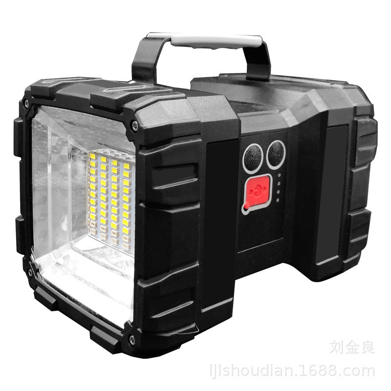 Multi-functional outdoor camping searchlight, household flashlight, emergency power failure, waterproof and lightning-proof LED surface mount dual-head Item Picture
