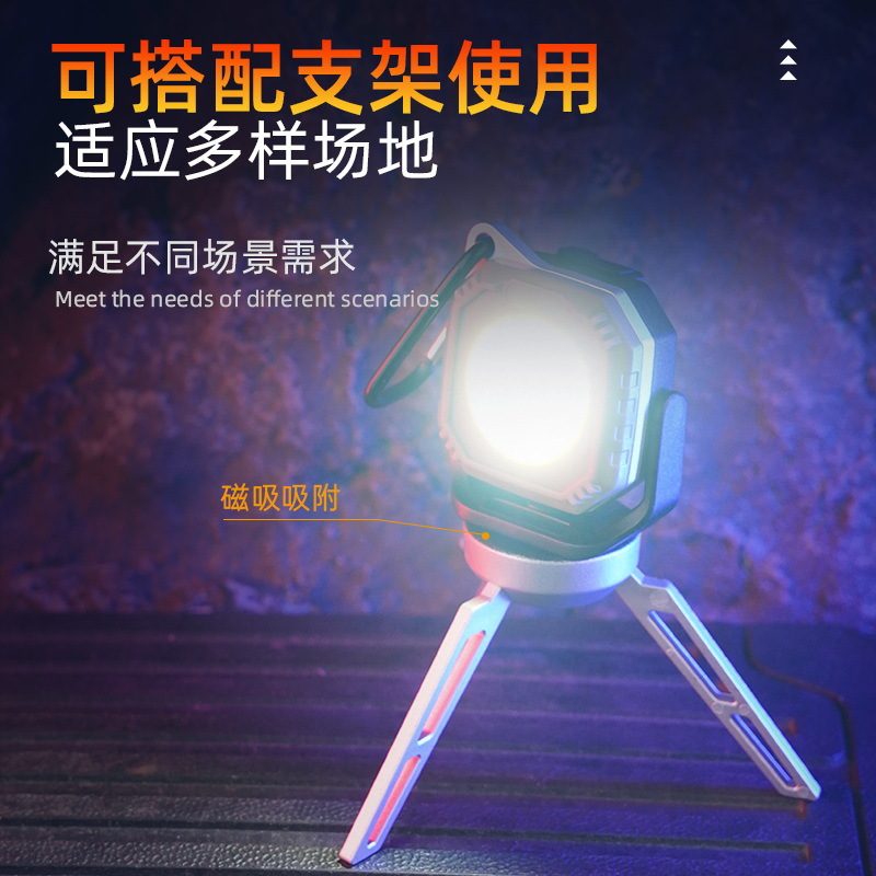 Outdoor lighting fixtures, camping tent lights, ultra-bright high-lumen camping lights, multi-functional cob work lights, auto repair emergency lights Application Scenario
