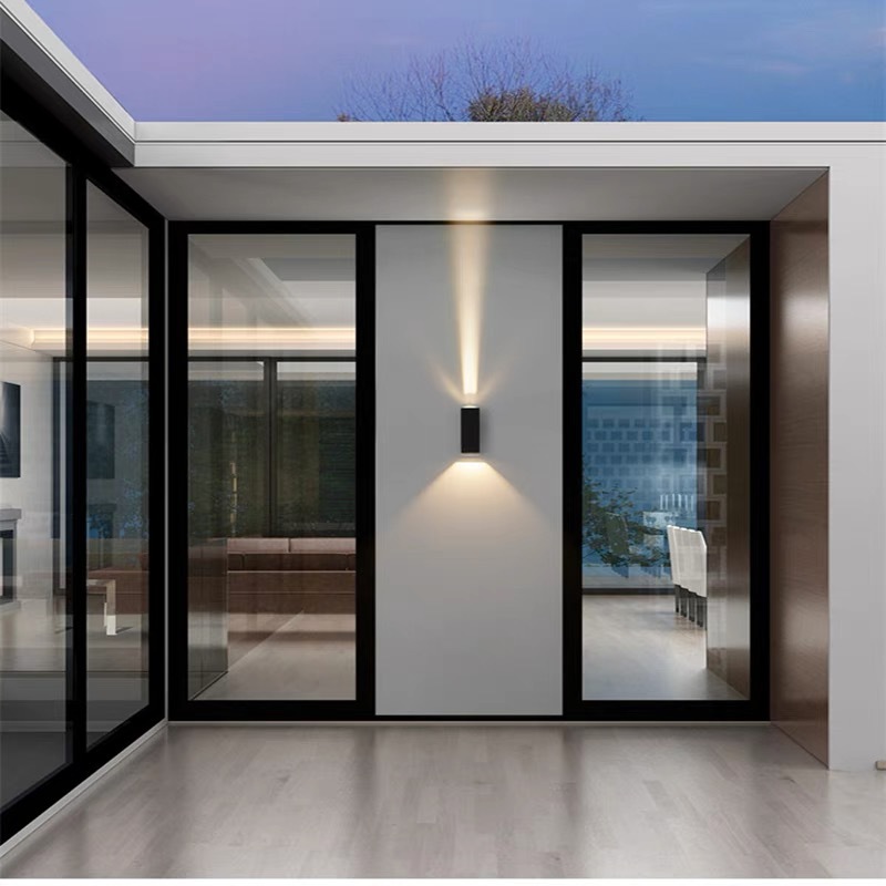 A beam of light concentrating wall lamp, outdoor waterproof, outdoor double-head exterior wall washing lamp, shop front door pillar, entrance wall lamp Specification drawing